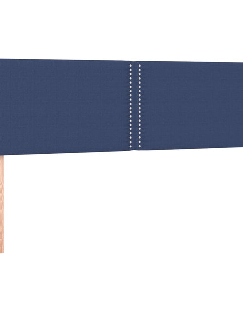 Încărcați imaginea în vizualizatorul Galerie, Pat box spring cu saltea, albastru, 140x200 cm, textil - Lando
