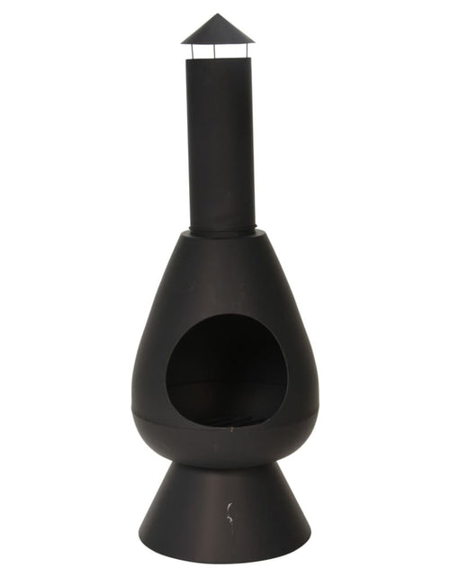 Încărcați imaginea în vizualizatorul Galerie, ProGarden Șemineu cu horn &quot;Ambient&quot;, negru, 110 cm - Lando
