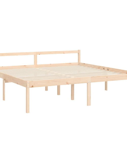 Загрузите изображение в средство просмотра галереи, Cadru pat cu tăblie 200x200 cm, lemn masiv de pin - Lando

