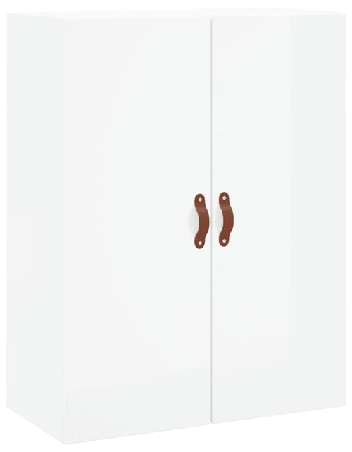 Încărcați imaginea în vizualizatorul Galerie, Dulap înalt, alb extralucios, 69,5x34x180 cm, lemn compozit Lando - Lando
