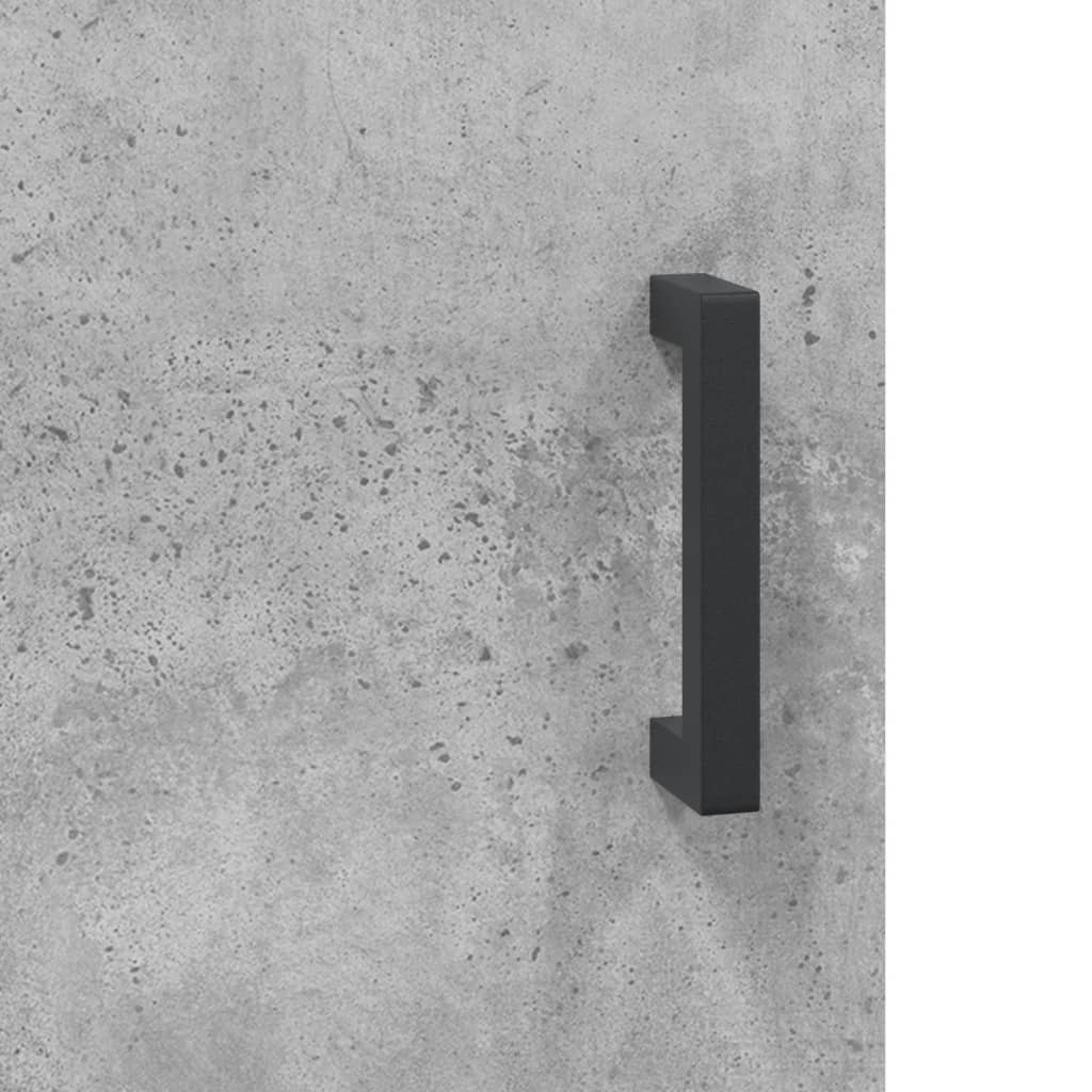 Dulap înalt, gri beton, 69,5x34x180, lemn compozit Lando - Lando