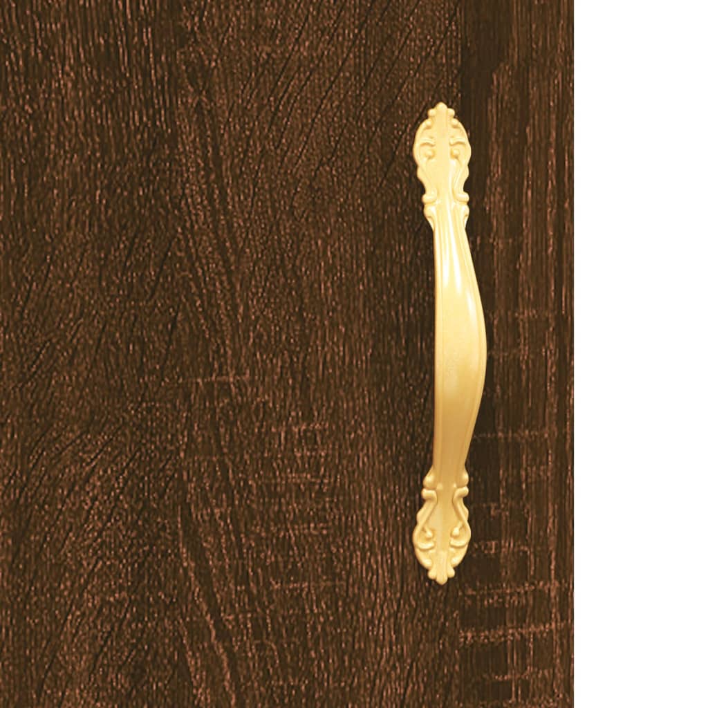 Dulap înalt, stejar maro, 69,5x34x180 cm, lemn compozit Lando - Lando