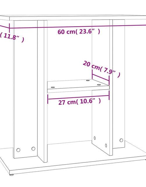 Загрузите изображение в средство просмотра галереи, Suport acvariu, alb extralucios, 60x30x60 cm, lemn prelucrat - Lando
