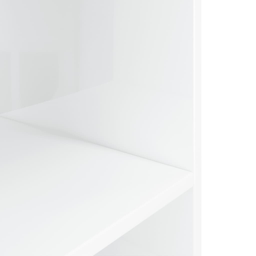 Suport acvariu, alb extralucios, 80x35x60 cm, lemn prelucrat - Lando