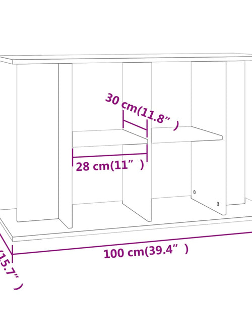 Încărcați imaginea în vizualizatorul Galerie, Suport acvariu, gri beton, 100x40x60 cm, lemn prelucrat - Lando
