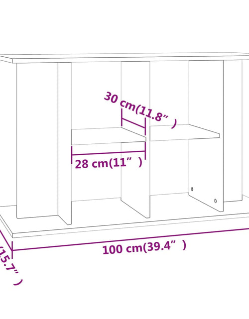 Încărcați imaginea în vizualizatorul Galerie, Suport acvariu, stejar maro, 100x40x60 cm, lemn prelucrat - Lando
