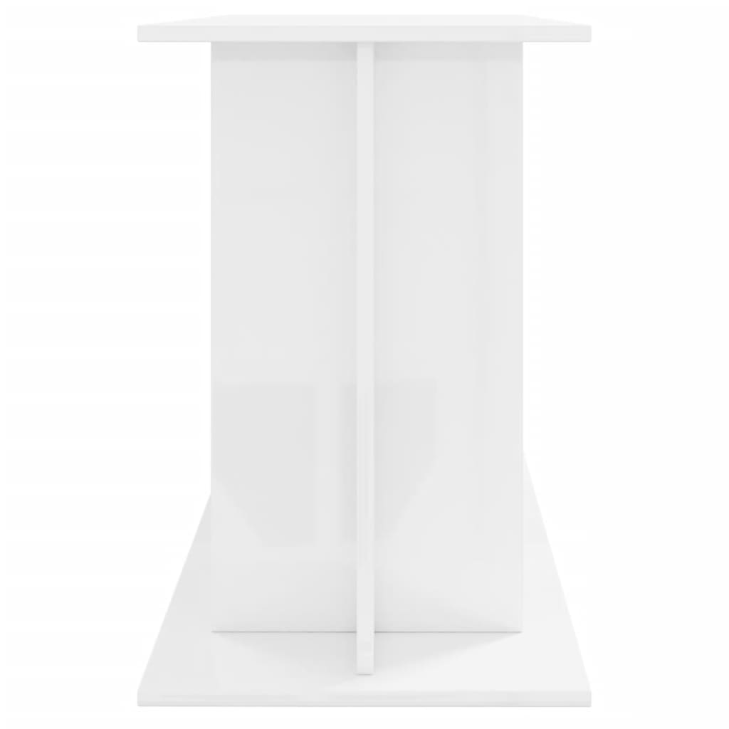 Suport acvariu, alb extralucios, 120x40x60 cm, lemn prelucrat - Lando