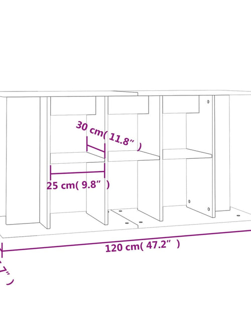 Загрузите изображение в средство просмотра галереи, Suport acvariu, alb extralucios, 120x40x60 cm, lemn prelucrat - Lando
