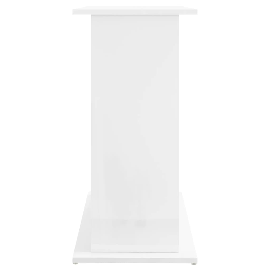 Suport acvariu, alb extralucios, 81x36x73 cm, lemn prelucrat - Lando