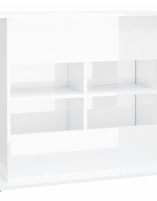 Încărcați imaginea în vizualizatorul Galerie, Suport acvariu, alb extralucios, 81x36x73 cm, lemn prelucrat - Lando
