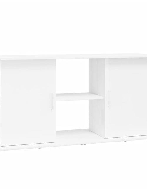 Încărcați imaginea în vizualizatorul Galerie, Suport acvariu, alb extralucios, 121x41x58 cm, lemn prelucrat - Lando
