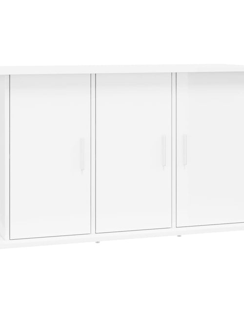 Încărcați imaginea în vizualizatorul Galerie, Suport acvariu, alb extralucios, 101x41x58 cm, lemn prelucrat - Lando
