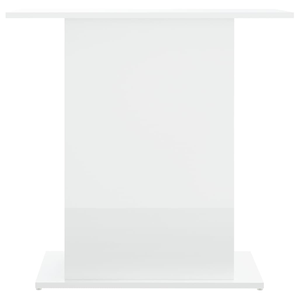 Suport acvariu, alb extralucios, 75x36x72,5 cm, lemn prelucrat - Lando