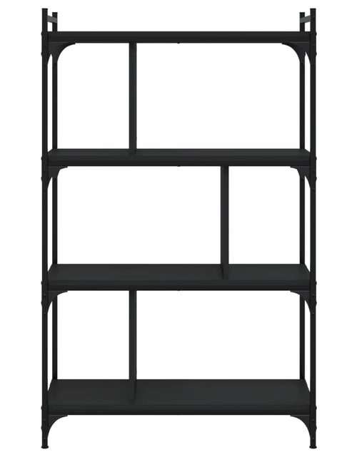 Încărcați imaginea în vizualizatorul Galerie, Bibliotecă cu 4 niveluri, negru, 76x32x123 cm, lemn prelucrat Lando - Lando
