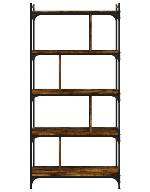 Загрузите изображение в средство просмотра галереи, Bibliotecă cu 5 niveluri, stejar fumuriu, 76x32x158 cm, lemn Lando - Lando

