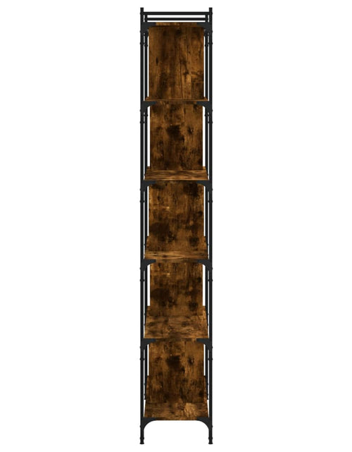 Încărcați imaginea în vizualizatorul Galerie, Bibliotecă cu 6 niveluri, stejar fumuriu, 76x32x192 cm, lemn Lando - Lando
