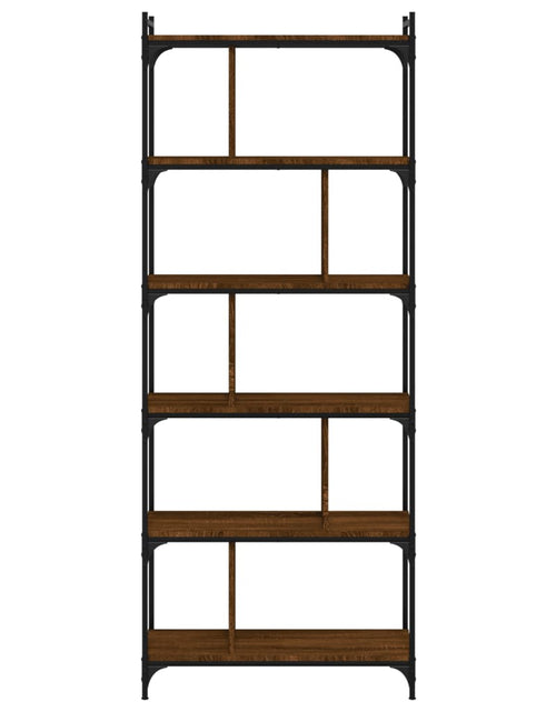 Загрузите изображение в средство просмотра галереи, Bibliotecă cu 6 niveluri stejar maro 76x32x192 cm lemn compozit Lando - Lando
