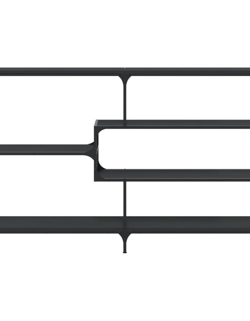Загрузите изображение в средство просмотра галереи, Măsuță consolă, negru, 160x32x95 cm, lemn compozit Lando - Lando
