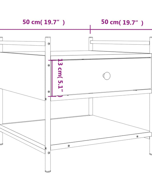 Загрузите изображение в средство просмотра галереи, Măsuță de cafea, stejar fumuriu, 50x50x50 cm, lemn prelucrat Lando - Lando
