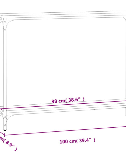 Загрузите изображение в средство просмотра галереи, Măsuță consolă, gri sonoma, 100x22,5x75 cm, lemn prelucrat Lando - Lando
