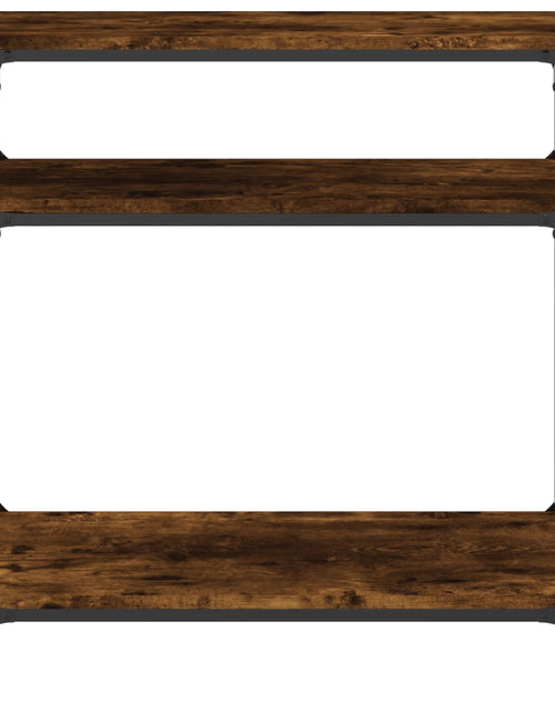 Загрузите изображение в средство просмотра галереи, Măsuță consolă, stejar fumuriu, 75x29x75 cm, lemn prelucrat Lando - Lando

