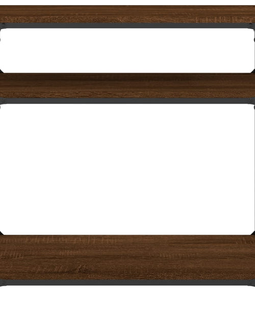 Загрузите изображение в средство просмотра галереи, Măsuță consolă, stejar maro, 75x29x75 cm, lemn prelucrat Lando - Lando
