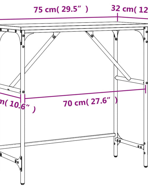 Încărcați imaginea în vizualizatorul Galerie, Masă consolă, stejar sonoma, 75x32x75 cm, lemn prelucrat Lando - Lando
