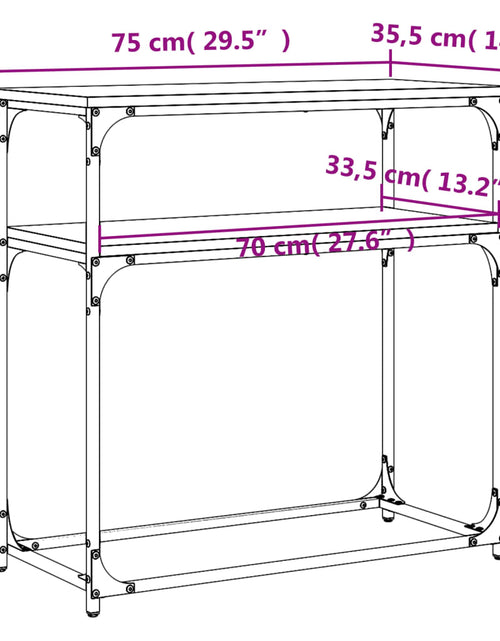 Încărcați imaginea în vizualizatorul Galerie, Masă consolă, stejar maro, 75x35,5x75 cm, lemn prelucrat Lando - Lando
