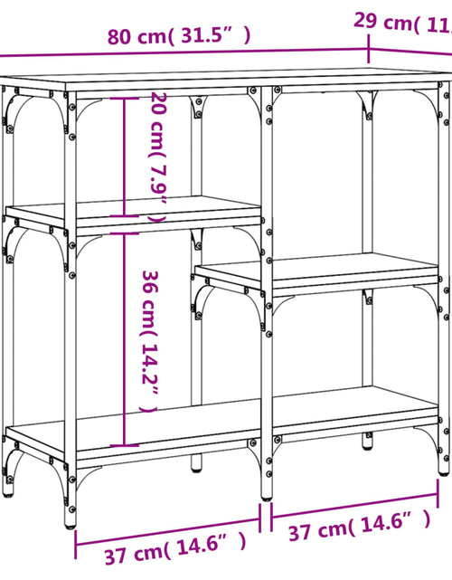 Загрузите изображение в средство просмотра галереи, Măsuță consolă, stejar sonoma, 80x29x75 cm, lemn prelucrat Lando - Lando
