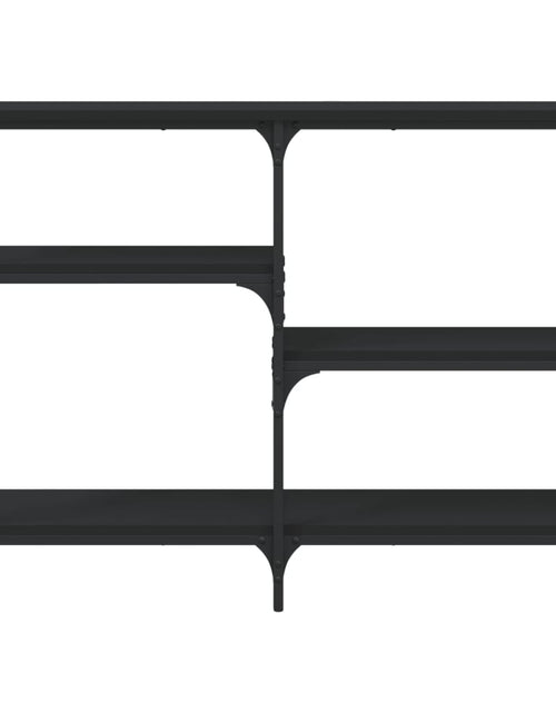 Încărcați imaginea în vizualizatorul Galerie, Măsuță consolă, negru, 102x29x75 cm, lemn compozit Lando - Lando
