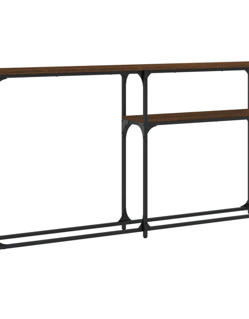 Загрузите изображение в средство просмотра галереи, Măsuță consolă, stejar maro, 145x22,5x75 cm, lemn prelucrat Lando - Lando

