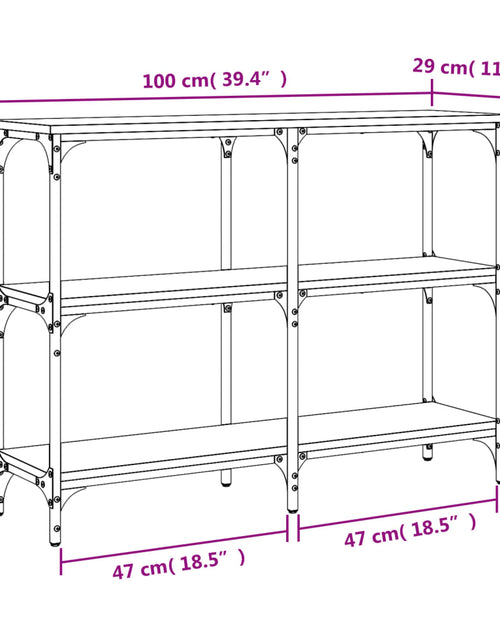 Загрузите изображение в средство просмотра галереи, Măsuță consolă, stejar sonoma, 100x29x75 cm, lemn prelucrat Lando - Lando
