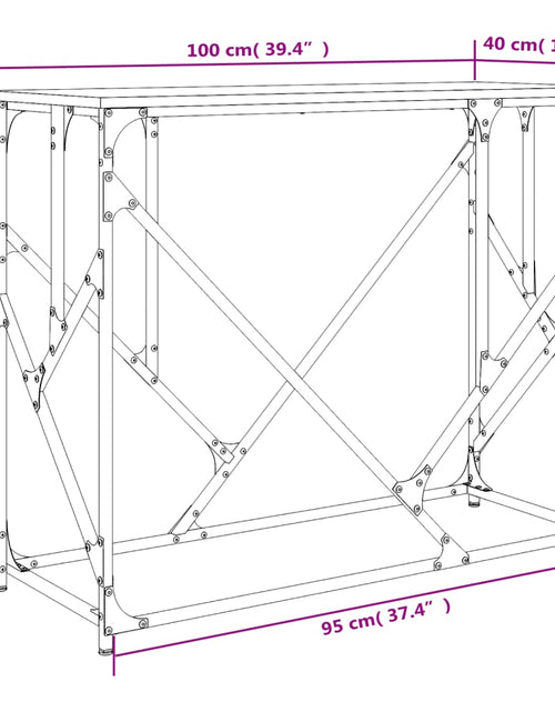 Загрузите изображение в средство просмотра галереи, Măsuță consolă, negru, 100x40x80 cm, lemn compozit Lando - Lando
