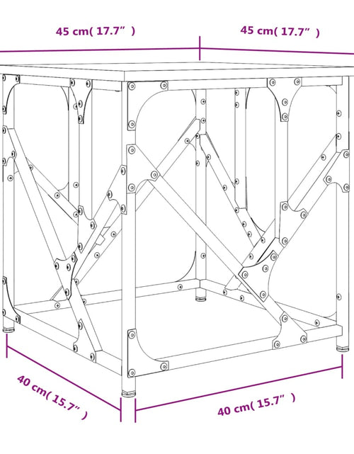 Загрузите изображение в средство просмотра галереи, Măsuță de cafea, gri sonoma, 45x45x47,5 cm, lemn compozit Lando - Lando
