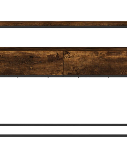 Загрузите изображение в средство просмотра галереи, Măsuță consolă, stejar fumuriu, 100x40x75 cm, lemn prelucrat Lando - Lando
