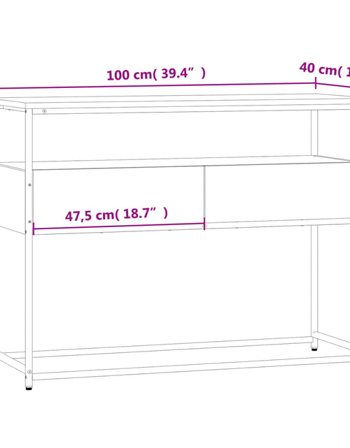 Загрузите изображение в средство просмотра галереи, Măsuță consolă, stejar maro, 100x40x75 cm, lemn prelucrat Lando - Lando
