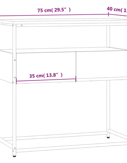 Загрузите изображение в средство просмотра галереи, Măsuță consolă, stejar fumuriu, 75x40x75 cm, lemn prelucrat Lando - Lando
