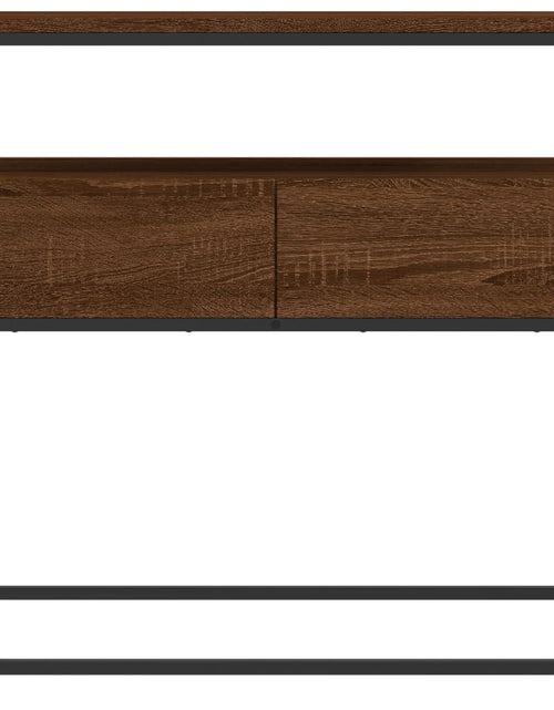 Încărcați imaginea în vizualizatorul Galerie, Masă consolă, stejar maro, 75x40x75 cm, lemn prelucrat Lando - Lando
