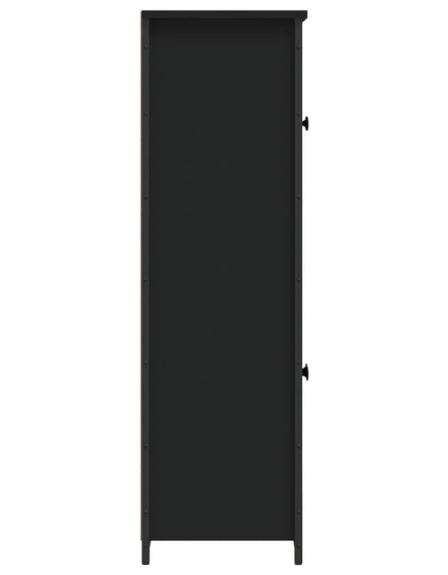 Încărcați imaginea în vizualizatorul Galerie, Dulap înalt, negru, 62x32x106,5 cm, lemn prelucrat - Lando
