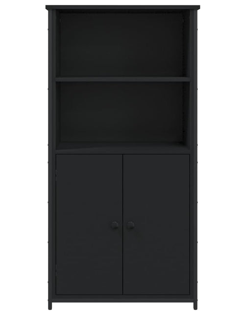 Încărcați imaginea în vizualizatorul Galerie, Dulap înalt, negru, 62x36x121,5 cm, lemn prelucrat - Lando

