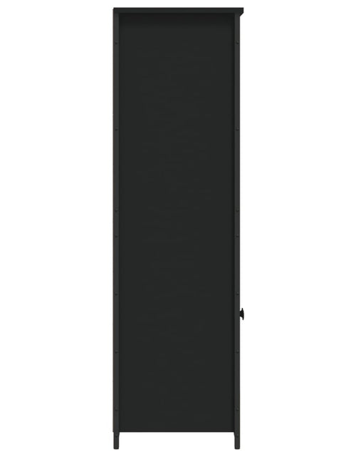 Încărcați imaginea în vizualizatorul Galerie, Dulap înalt, negru, 62x36x121,5 cm, lemn prelucrat - Lando
