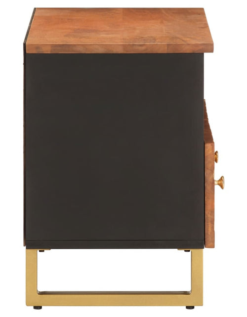 Încărcați imaginea în vizualizatorul Galerie, Dulap TV, maro și negru, 70x33,5x46 cm, lemn masiv de mango Lando - Lando
