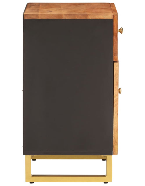 Загрузите изображение в средство просмотра галереи, Noptieră, maro și negru, 50x33x60 cm, lemn masiv de mango - Lando

