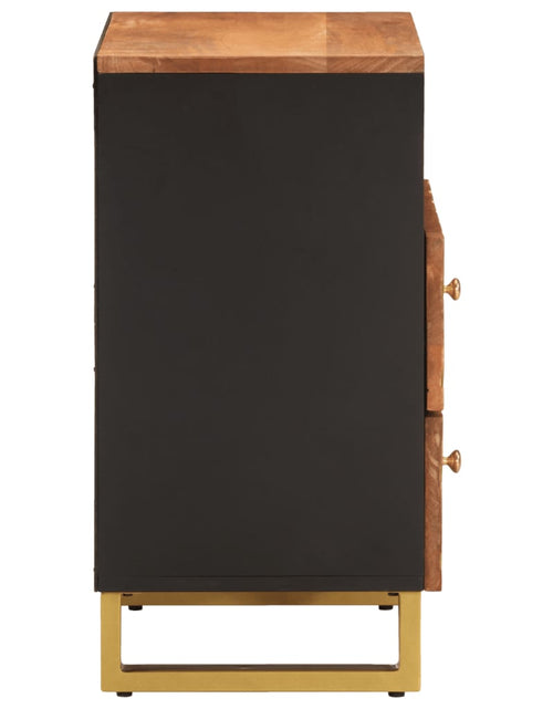 Загрузите изображение в средство просмотра галереи, Noptieră, maro și negru, 50x33x60 cm, lemn masiv de mango - Lando
