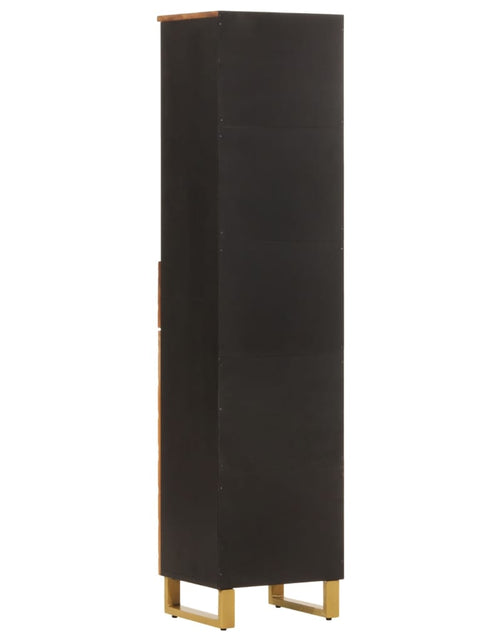 Загрузите изображение в средство просмотра галереи, Dulap de baie, maro și negru, 38x33,5x160 cm, lemn masiv mango Lando - Lando
