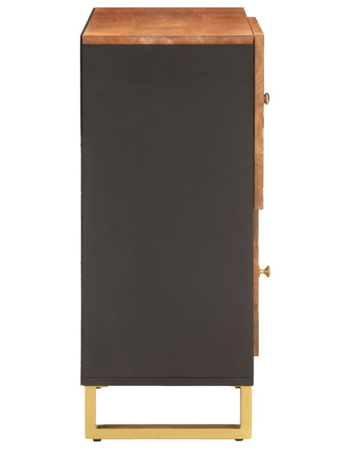 Загрузите изображение в средство просмотра галереи, Dulap lateral, maro și negru, 80x33,5x75 cm lemn masiv de mango Lando - Lando
