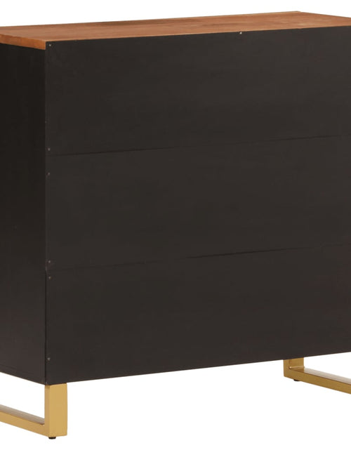Încărcați imaginea în vizualizatorul Galerie, Dulap lateral, maro și negru, 80x33,5x75 cm lemn masiv de mango Lando - Lando
