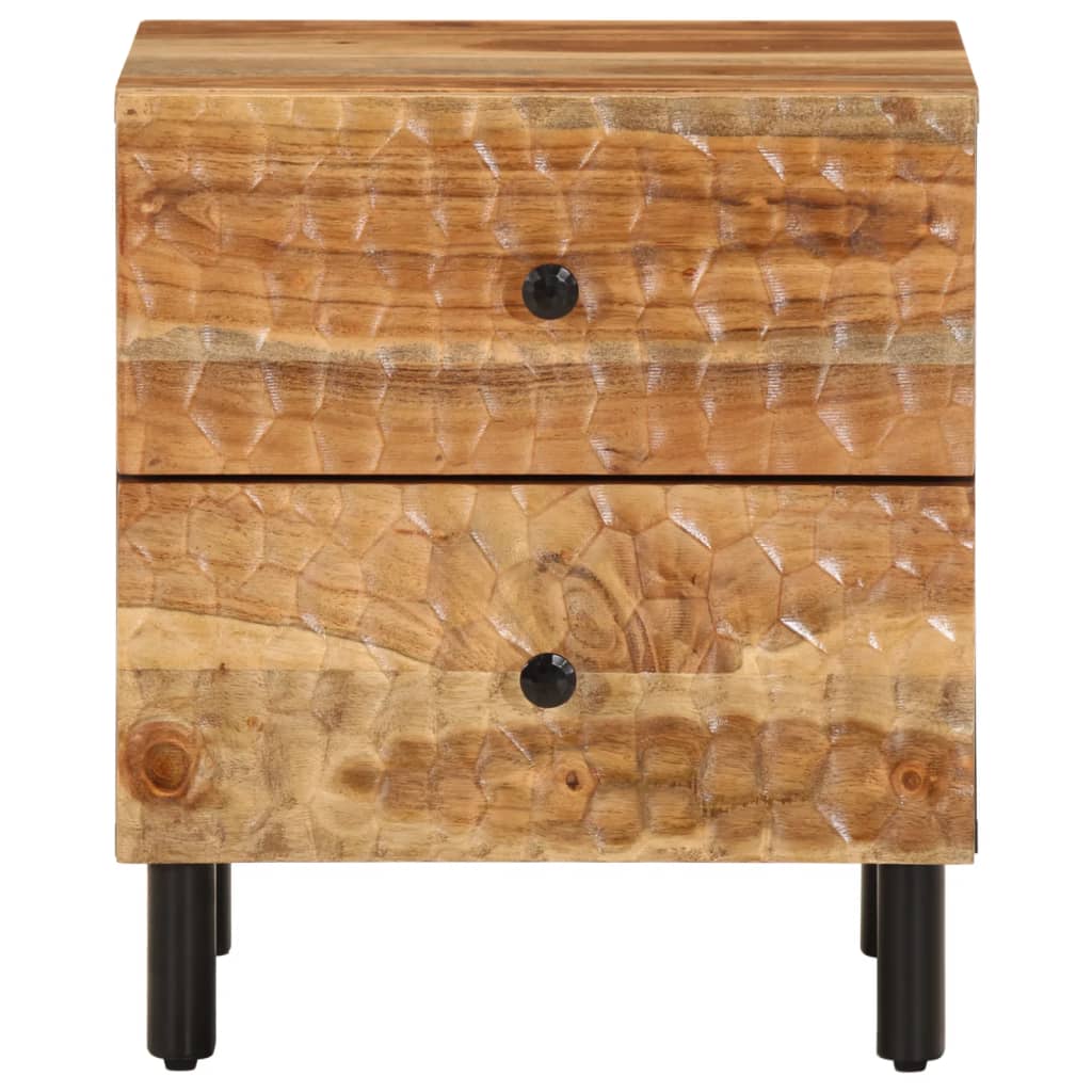 Noptiere, 2 buc., 40x33x46 cm, lemn masiv de acacia - Lando