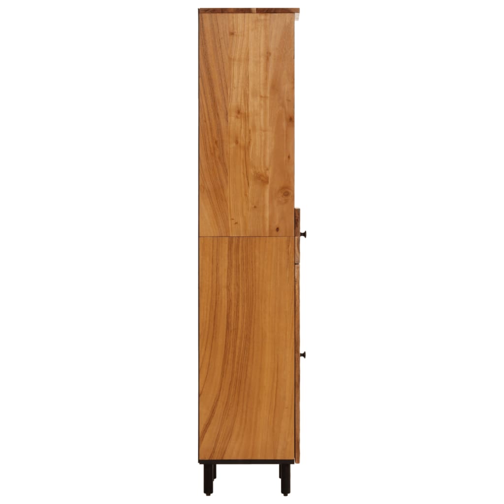 Dulap de baie, 38x33x160 cm, lemn masiv de acacia - Lando