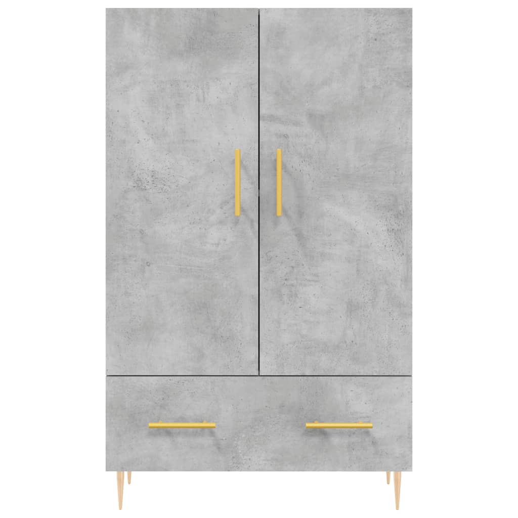 Dulap înalt, gri beton, 69,5x31x115 cm, lemn prelucrat Lando - Lando